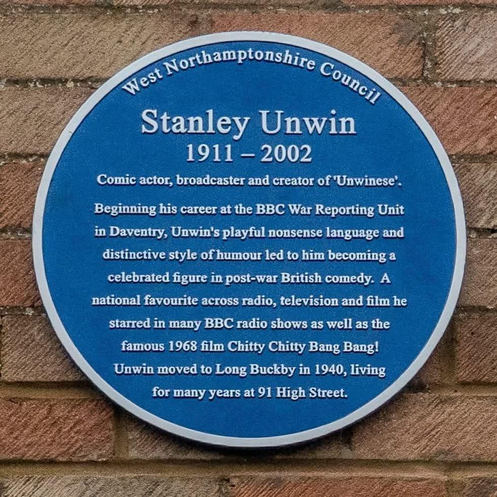 Stanley Unwin Long Buckby Plaque